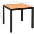 Juego de comedor para jardín 3 piezas negro y