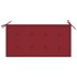 Banco de jardín madera maciza teca con cojín rojo tinto 112