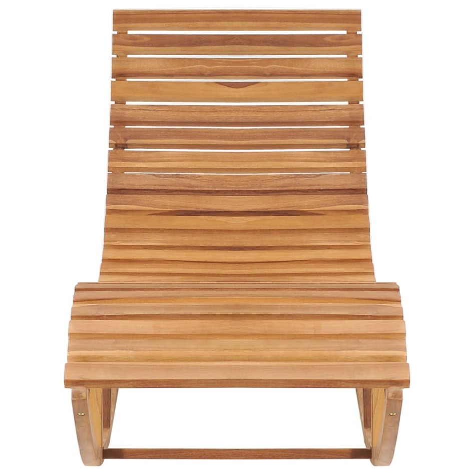 Tumbona mecedora con cojín madera maciza de