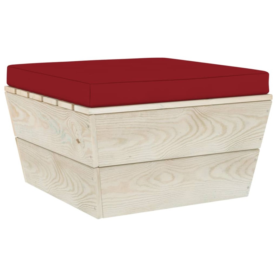 Muebles de jardín de palets 5 pzas y cojines madera de