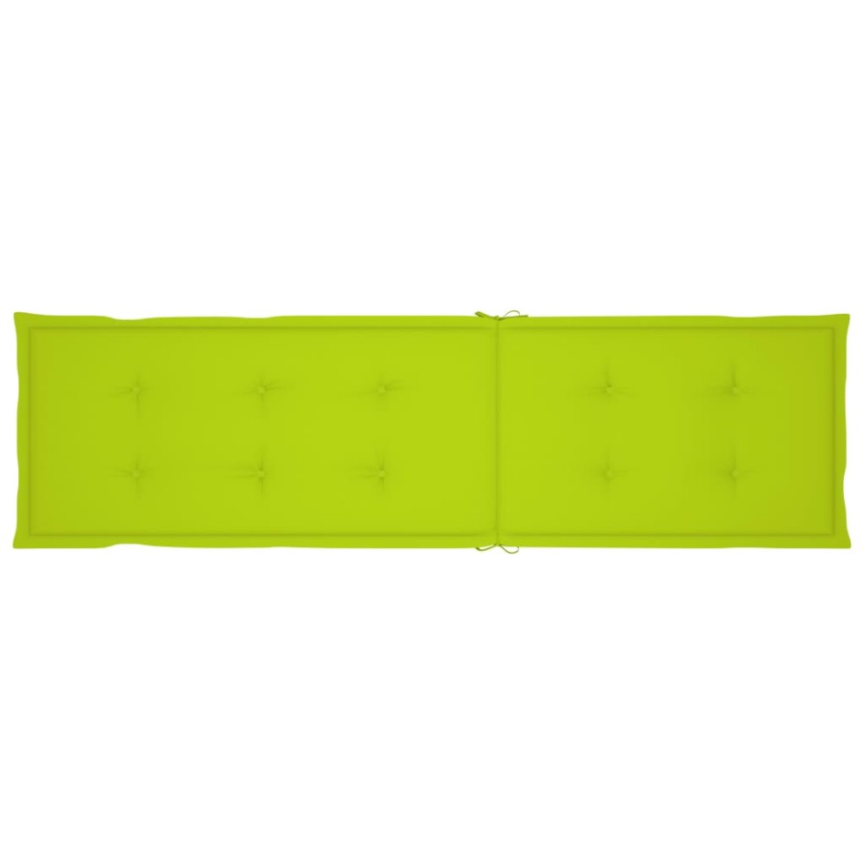 Tumbona de jardín con reposapiés y cojín madera maciza