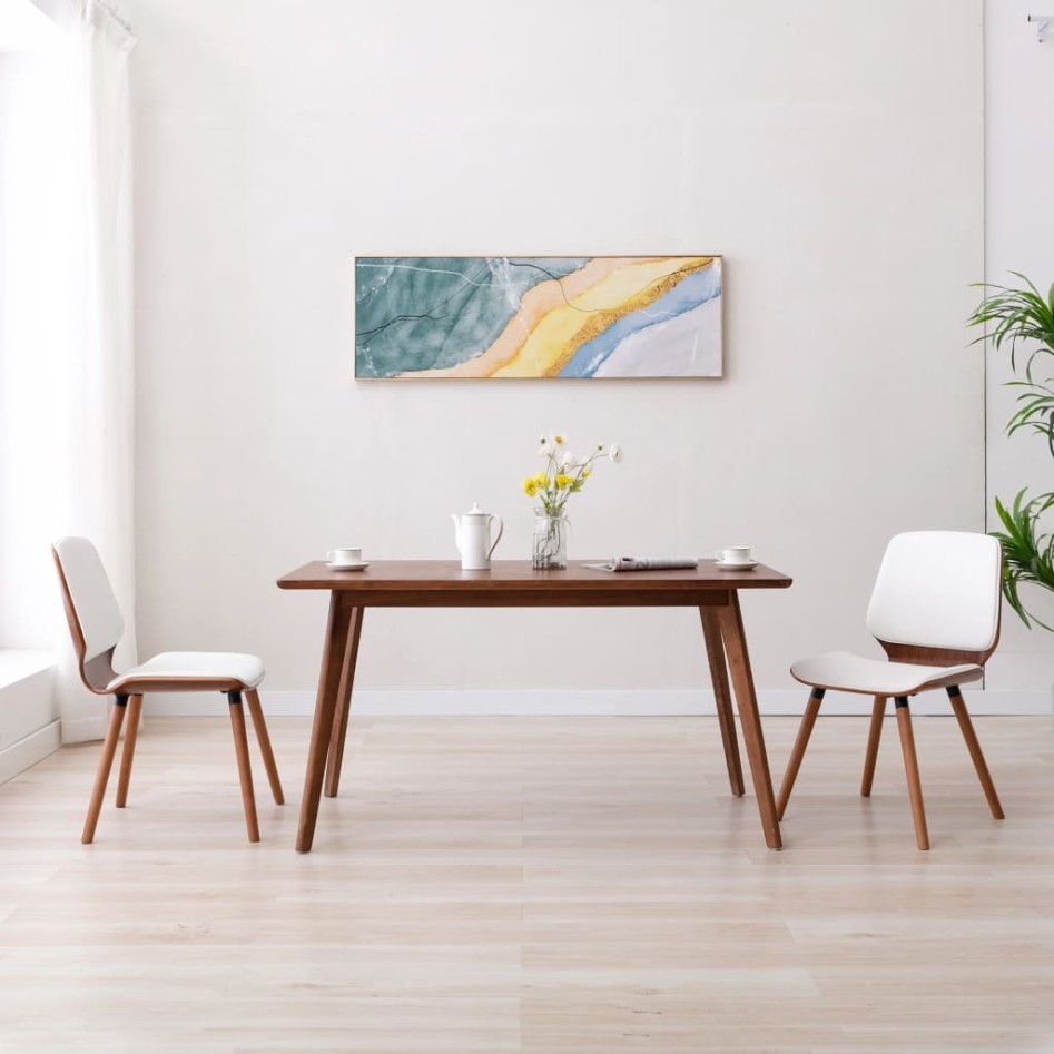 Sillas de comedor 2 unidades cuero sintético