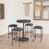 Set muebles bar jardín 5 piezas y cojines ratán sintético