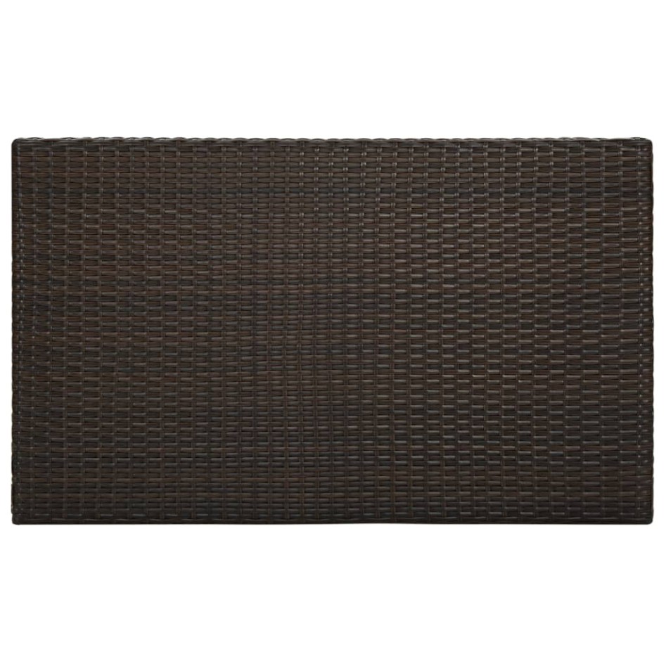 Set de bar para jardín 5 pzas y cojines ratán sintético