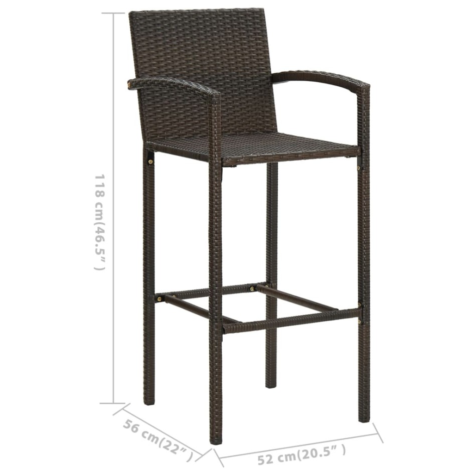 Conjunto de bar para jardín 5 piezas