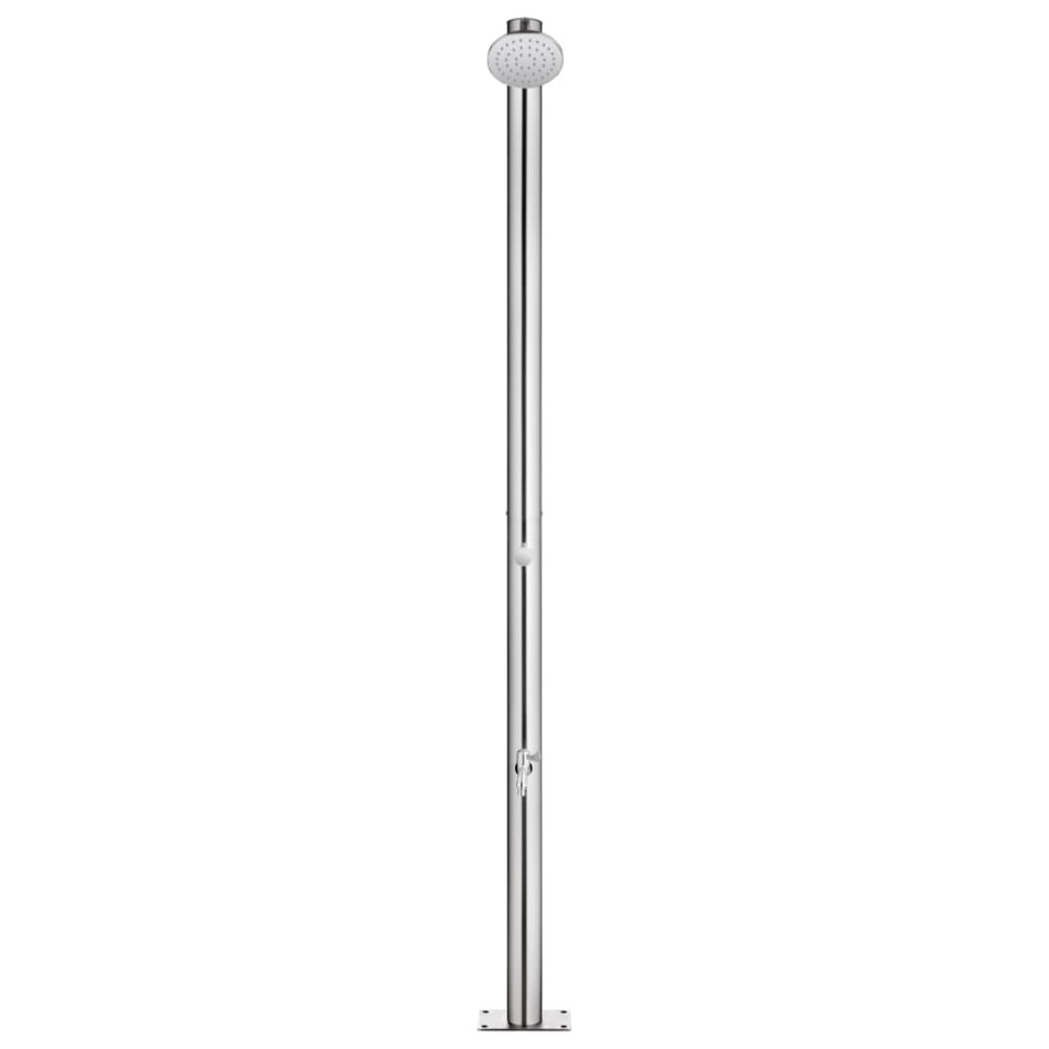 Ducha de jardín con base gris 220 cm acero