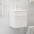 Mueble con lavabo aglomerado blanco