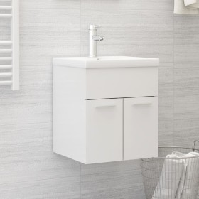 Mueble con lavabo aglomerado blanco