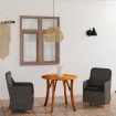 Juego de comedor para jardín 3 piezas gris oscuro
