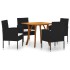 Juego de comedor para jardín de 5 piezas