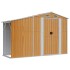 Cobertizo de jardín acero galvanizado marrón 277x93x179