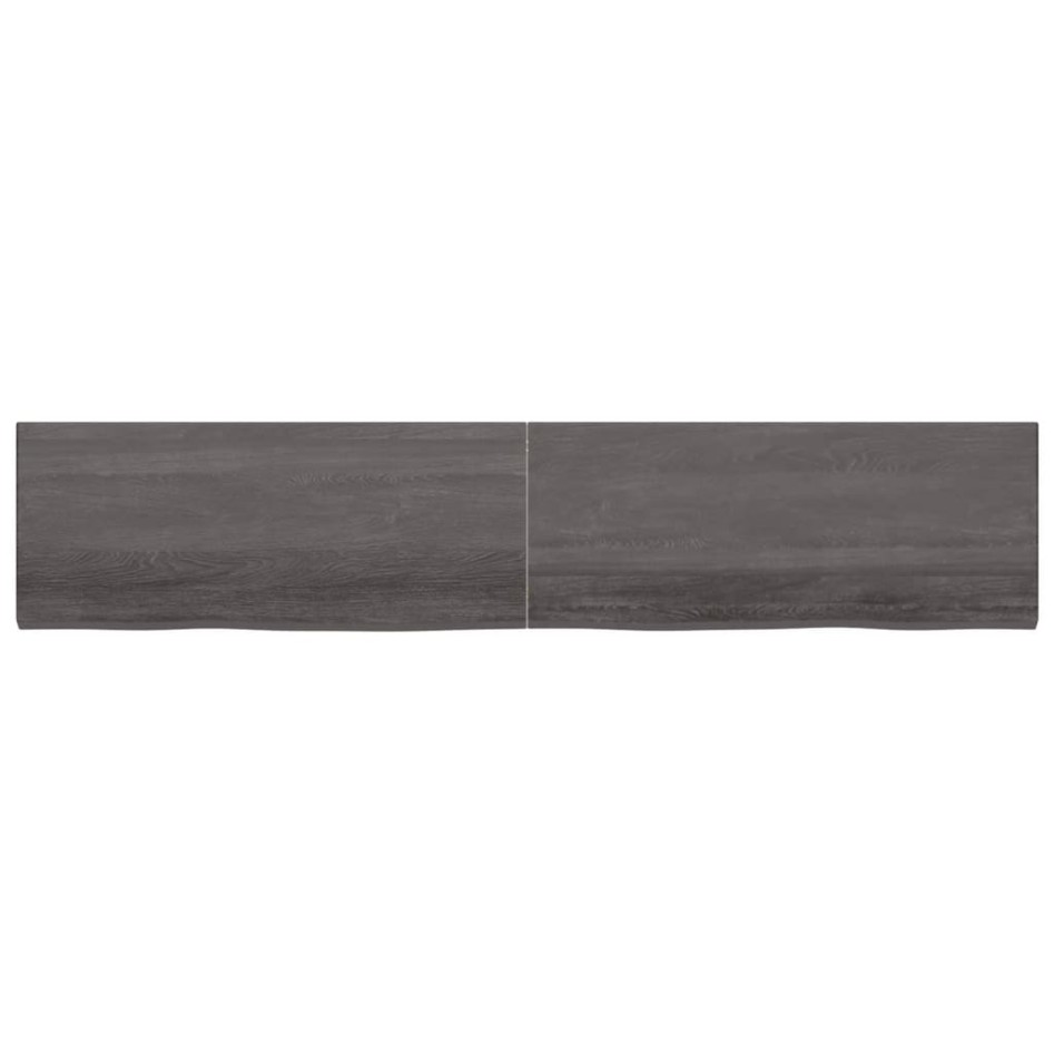 Tablero mesa madera roble tratada marrón oscuro 200x40x(2-4)