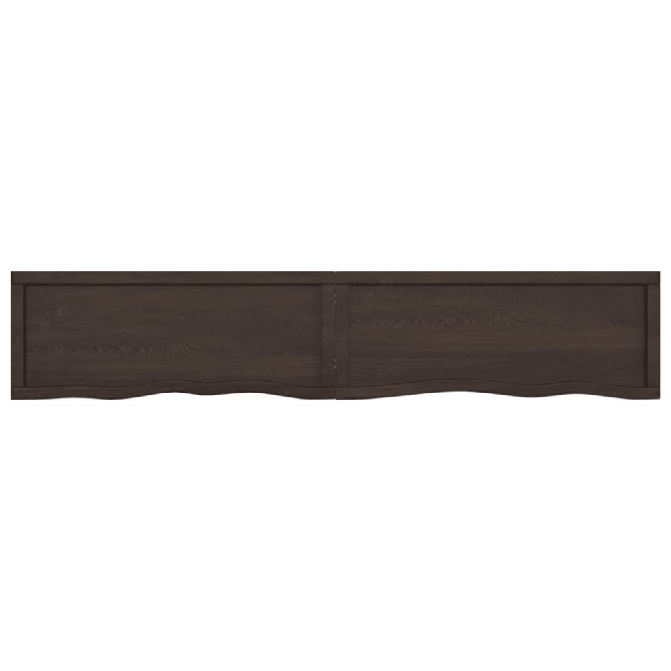 Tablero mesa madera roble tratada marrón oscuro 200x40x(2-4)