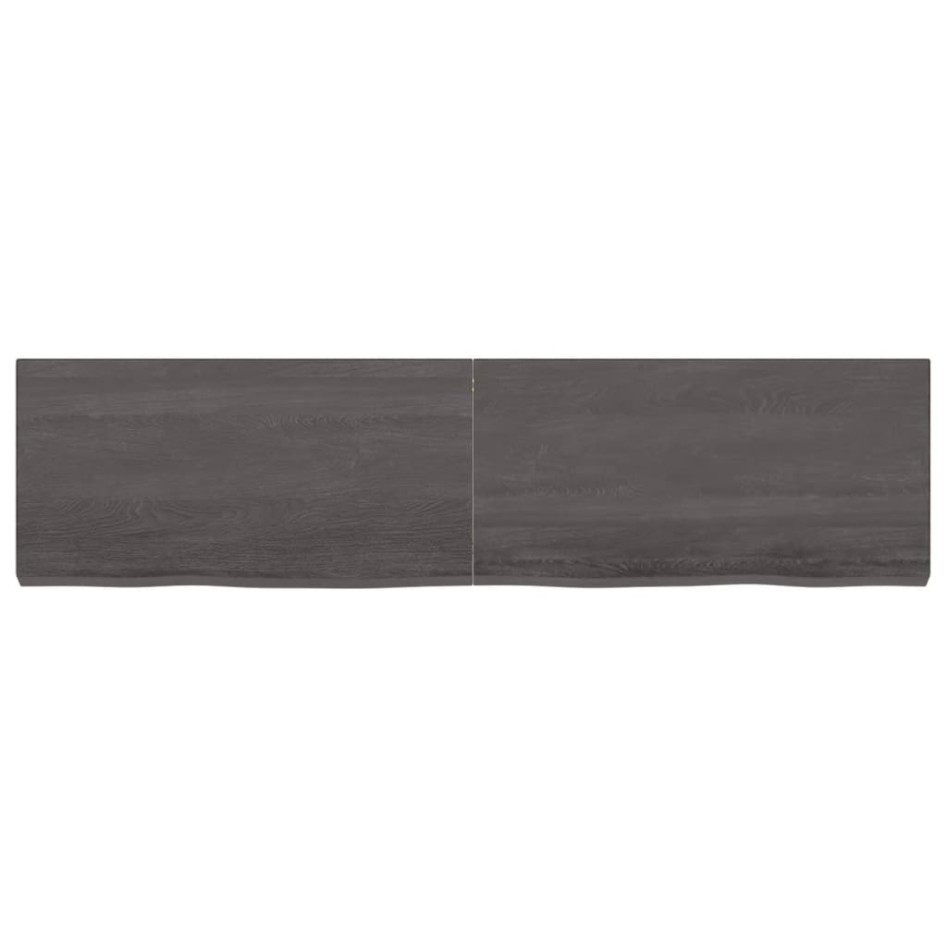 Tablero mesa madera roble tratada marrón oscuro 160x40x(2-6)