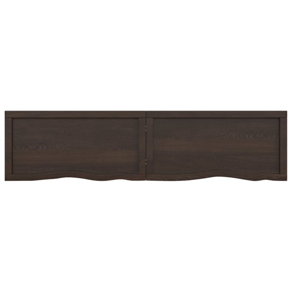 Tablero mesa madera roble tratada marrón oscuro 160x40x(2-6)