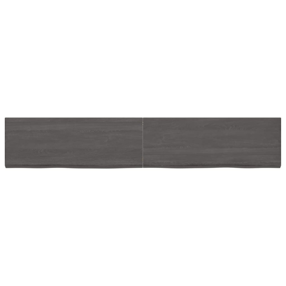 Tablero mesa madera roble tratada marrón oscuro 220x40x(2-4)