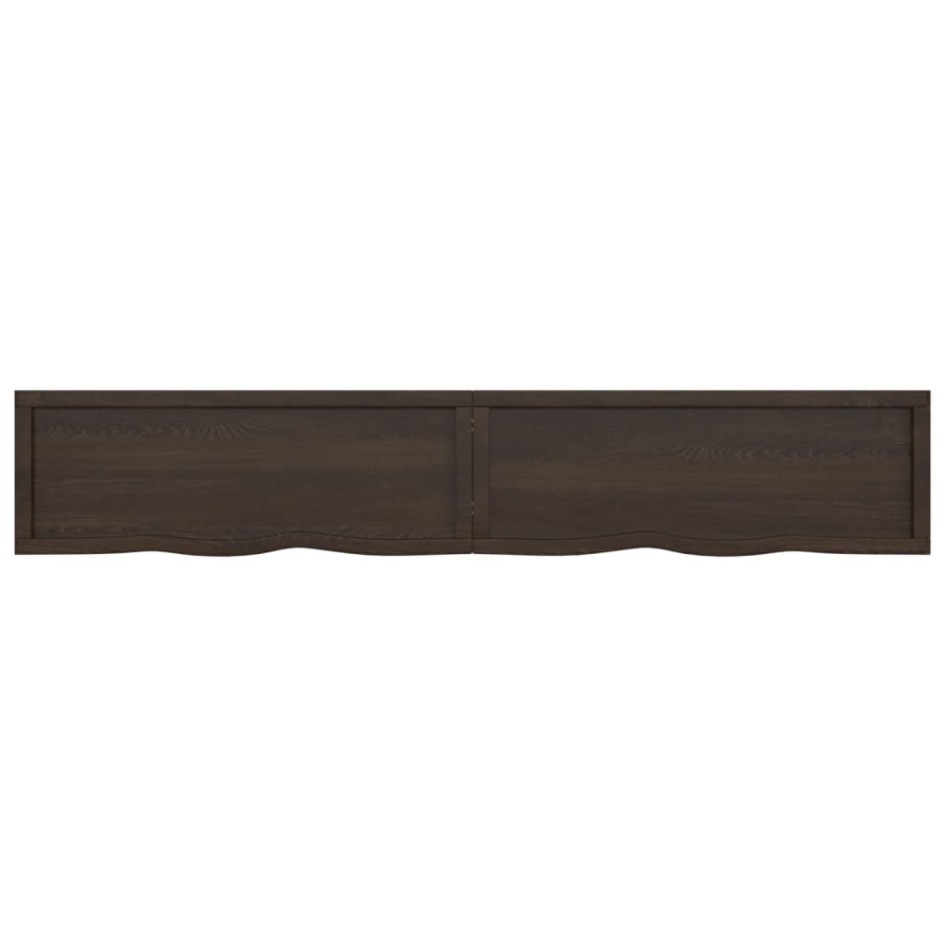 Tablero mesa madera roble tratada marrón oscuro 220x40x(2-4)