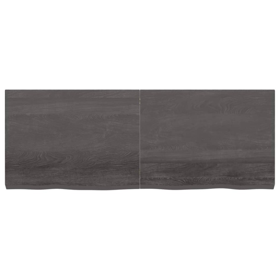 Tablero mesa madera roble tratada marrón oscuro 160x60x(2-6)