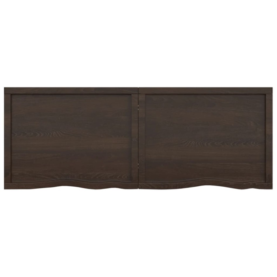 Tablero mesa madera roble tratada marrón oscuro 160x60x(2-6)