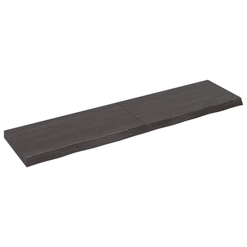 Encimera de baño madera tratada marrón oscuro 160x40x(2-6)