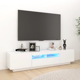 Mueble para TV con luces LED blanco 180x35x40