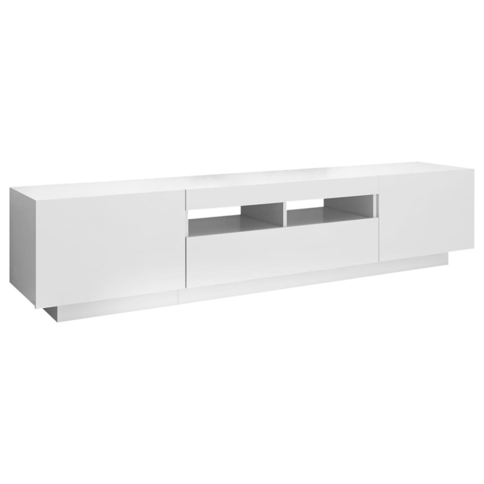 Mueble para TV con luces LED blanco 180x35x40