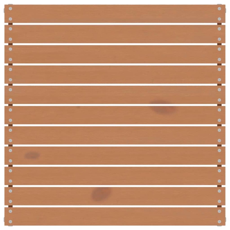 Juego muebles de jardín 5 pzas madera maciza pino marrón