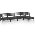 Juego de muebles de jardín 5 pzas madera de pino maciza
