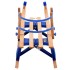 Trineo de nieve plegable respaldo de madera 119