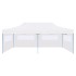 Carpa plegable Pop-up con paredes laterales acero gris 3x6