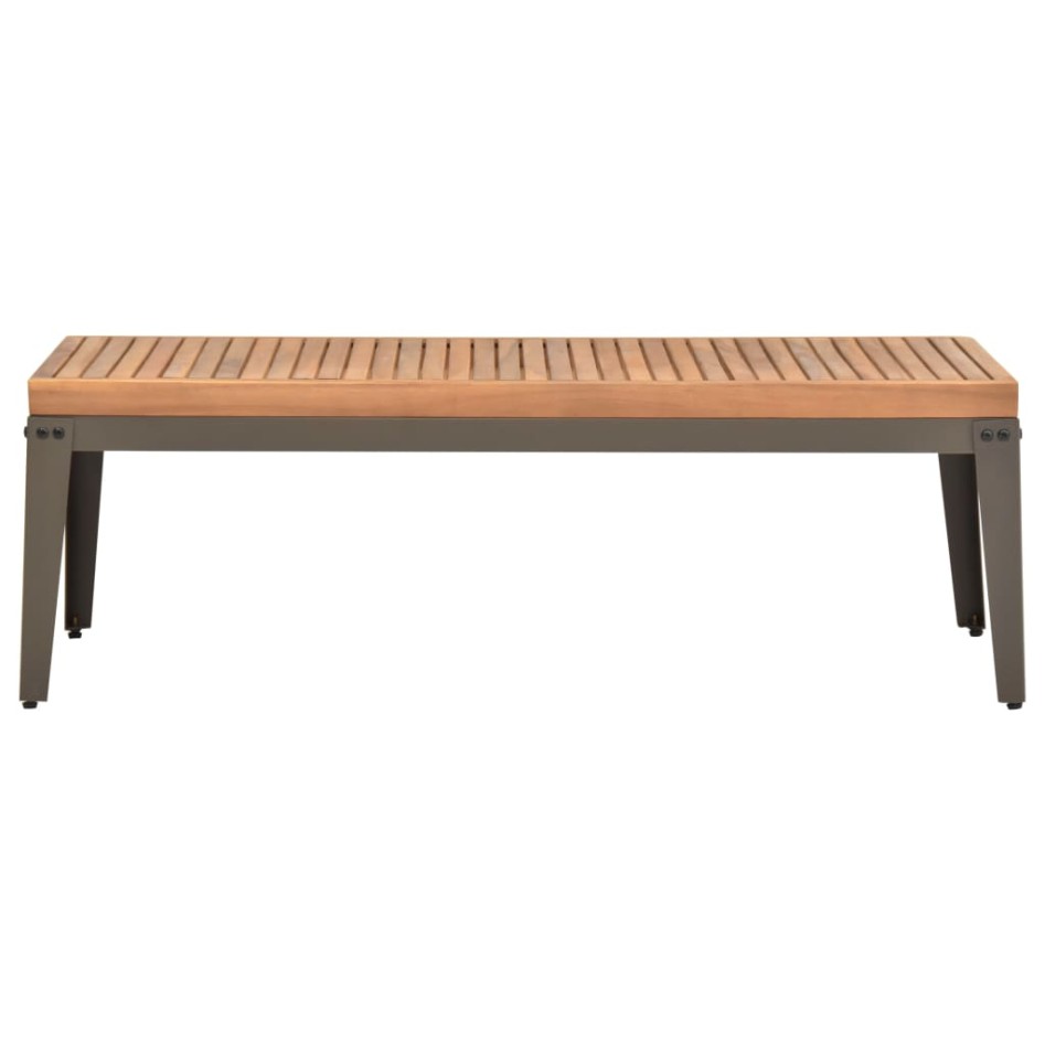 Mesa de centro de jardín madera maciza de acacia 110x55x36
