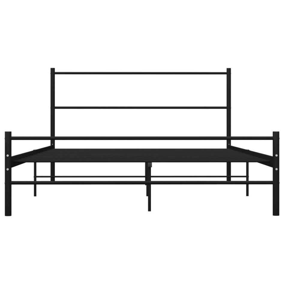 Estructura de cama de metal negro 140x200