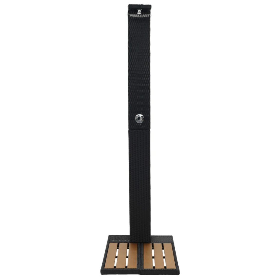 Ducha de jardín de ratán sintético