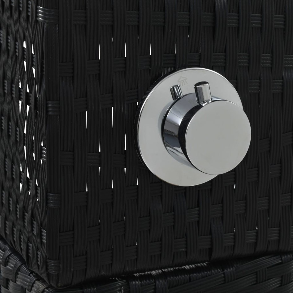 Ducha de jardín de ratán sintético