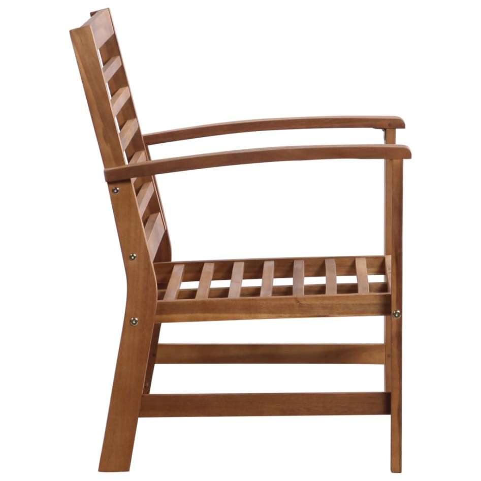 Juego de muebles de jardín 4 piezas madera maciza de