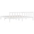 Estructura de cama de madera maciza de pino blanca 200x200