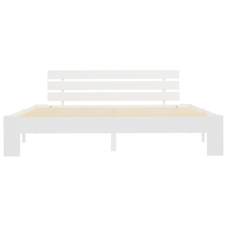 Estructura de cama de madera maciza de pino blanco 160x200