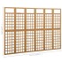 Biombo/Enrejado de 6 paneles madera de abeto 242,5x180