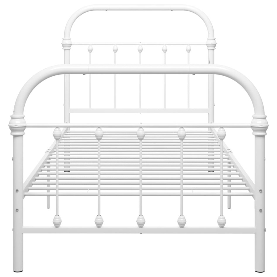 Estructura de cama de metal blanco 90x200