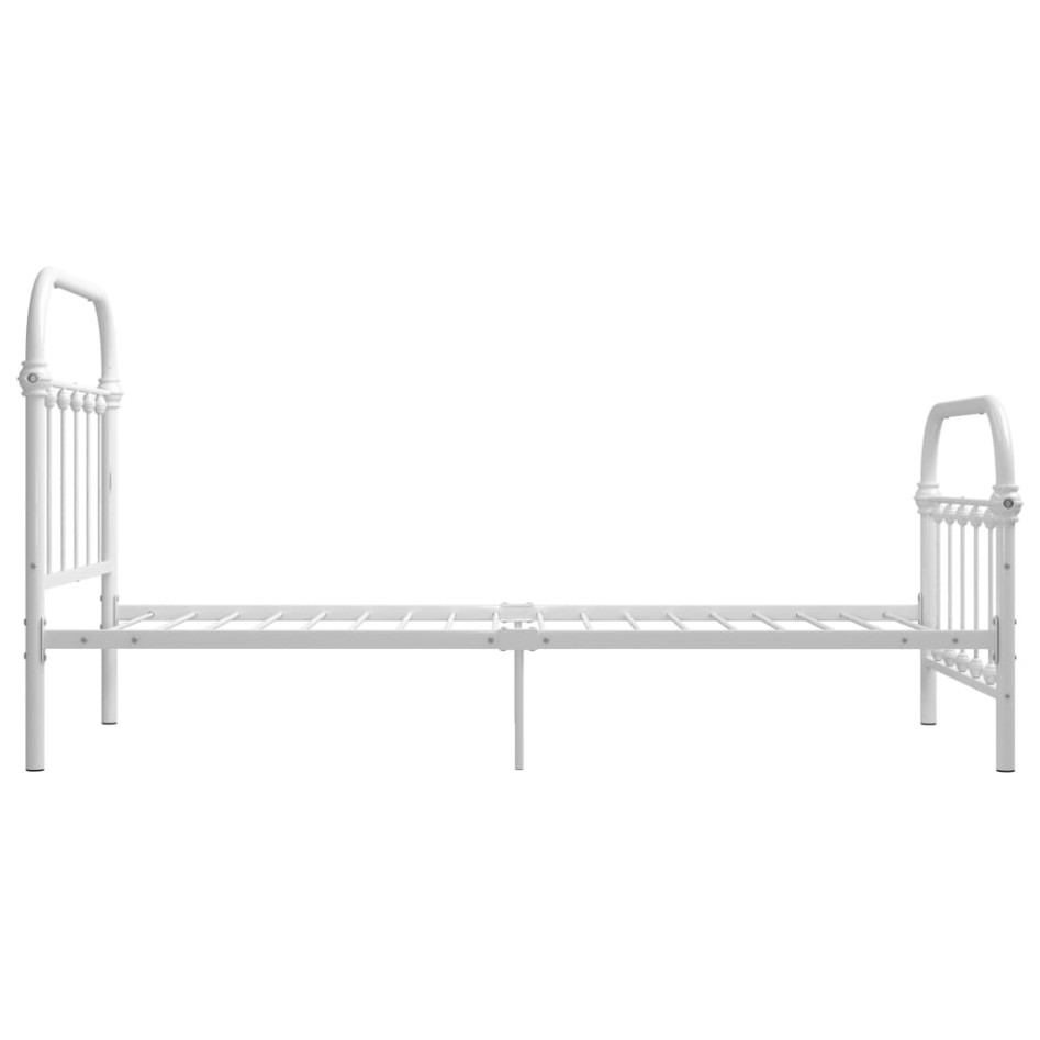 Estructura de cama de metal blanco 90x200