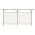 Valla de jardín celosía con pérgola superior