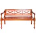 Banco Batavia madera maciza de caoba marrón oscuro 123