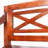 Banco Batavia madera maciza de caoba marrón oscuro 123