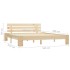 Estructura de cama de madera maciza de pino 160x200