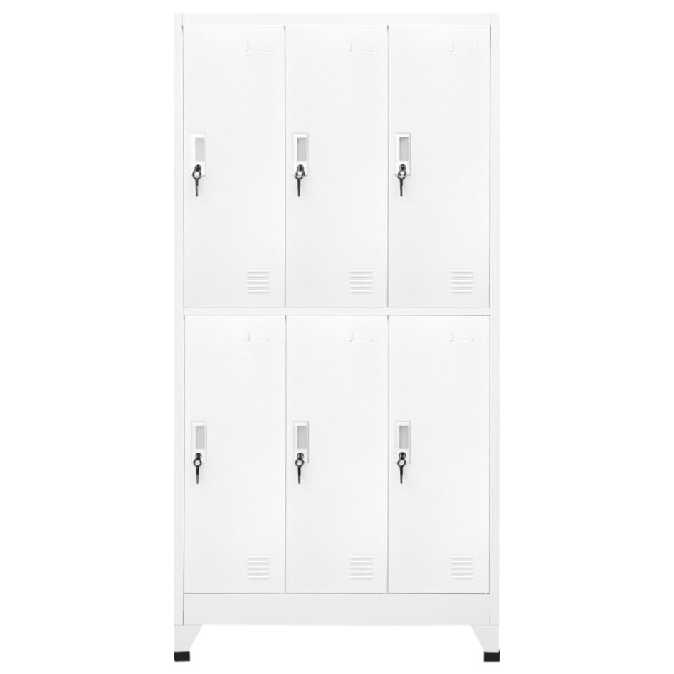 Taquilla con 6 compartimentos acero 90x45x180