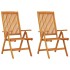 Sillas de jardín plegables 2 uds madera maciza de