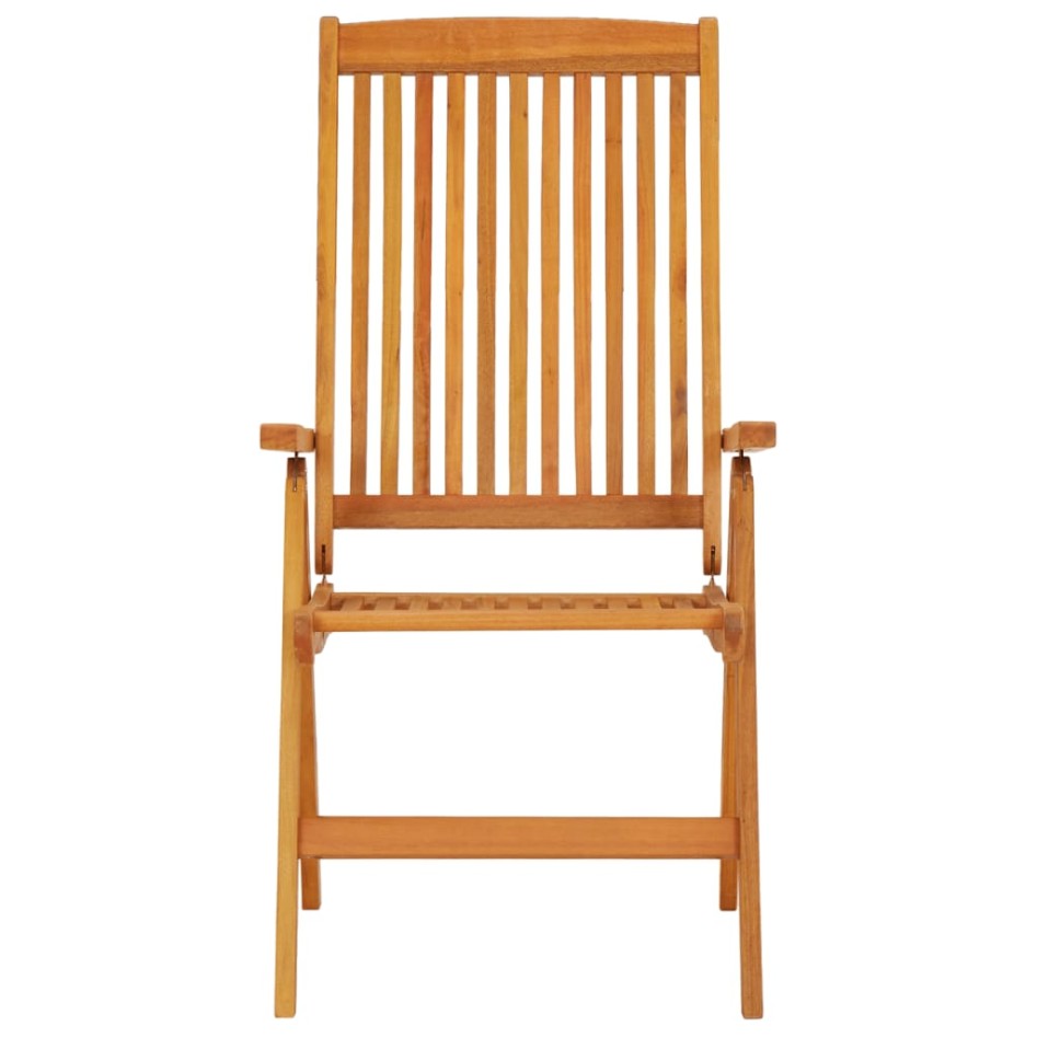 Sillas de jardín plegables 2 uds madera maciza de