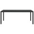Mesa de jardín de aluminio y WPC negra 185x90x74