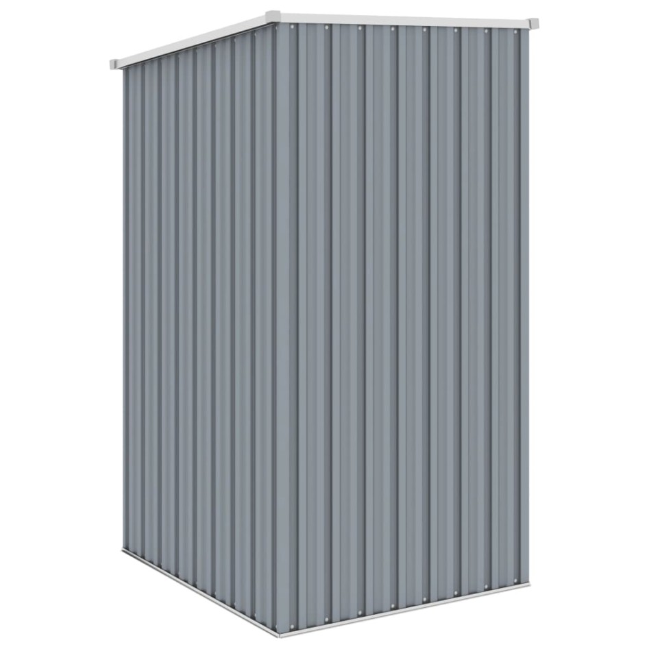 Cobertizo de jardín gris acero galvanizado 87x98x159