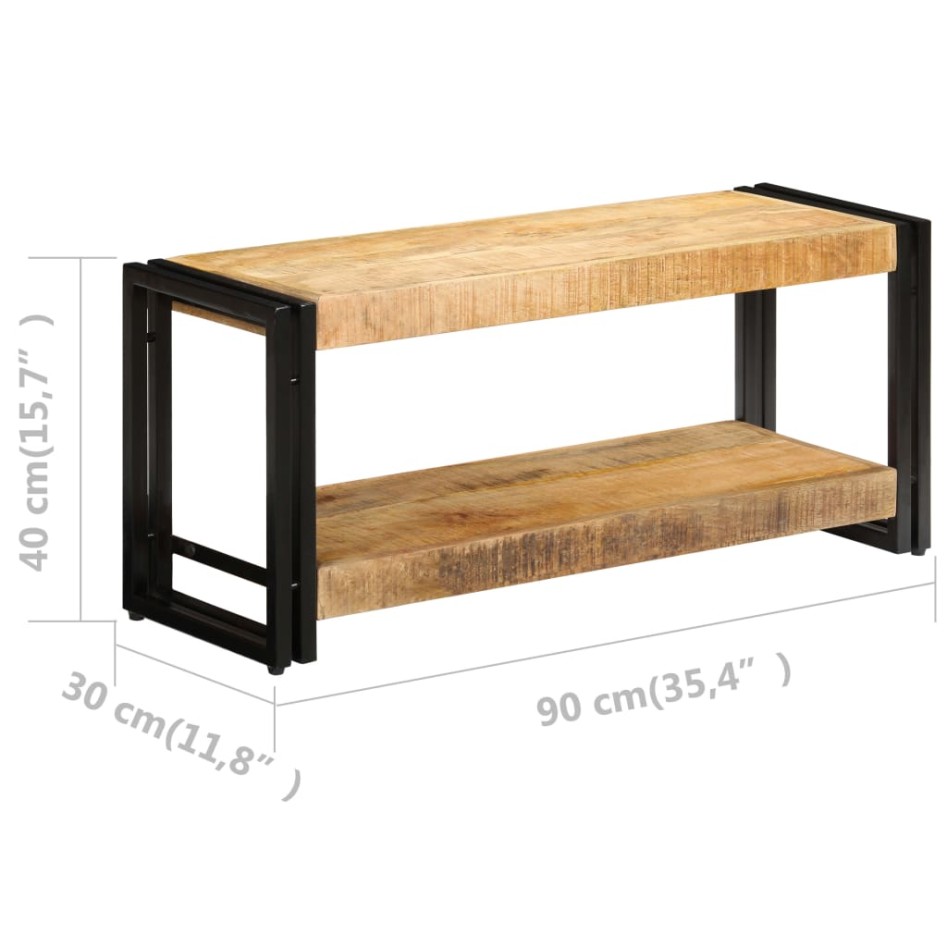 Mueble para la TV madera maciza de mango 90x30x40
